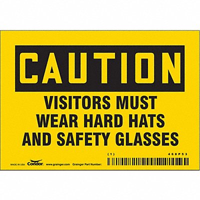 CONDOR 468P53 Safety Sign 3 1/2 inx5 in Vinyl