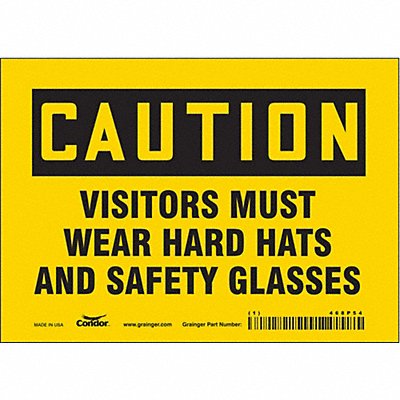 CONDOR 468P54 Safety Sign 5 inx7 in Vinyl