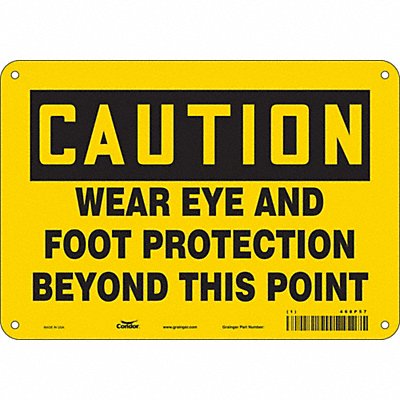 CONDOR 468P57 Safety Sign 7 in x 10 in Aluminum