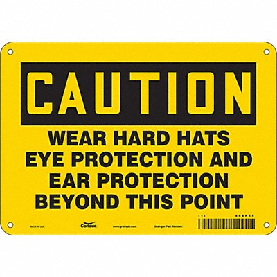 CONDOR 468P65 Safety Sign 7 in x 10 in Aluminum