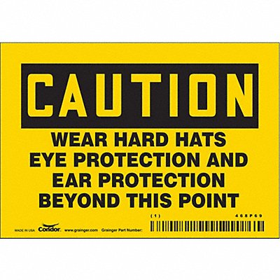 CONDOR 468P69 Safety Sign 3.5in x 5in Vinyl