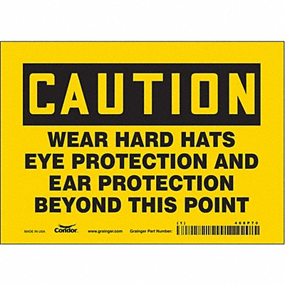 CONDOR 468P70 Safety Sign 5 in x 7 in Vinyl