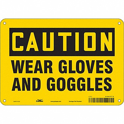 CONDOR 468P73 Safety Sign 7 in x 10 in Aluminum
