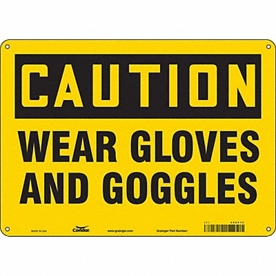 CONDOR 468P74 Safety Sign 10 in x 14 in Aluminum