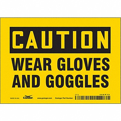 CONDOR 468P78 Safety Sign 5 inx7 in Vinyl
