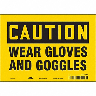 CONDOR 468P79 Safety Sign 7 in x 10 in Vinyl