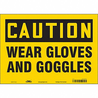 CONDOR 468P80 Safety Sign 10 inx14 in Vinyl