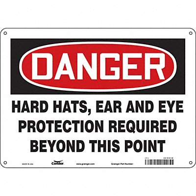 CONDOR 468R38 Safety Sign 10 in x 14 in Polyethylene