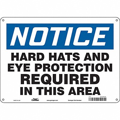 CONDOR 468R55 Safety Sign 10 in x 14 in Aluminum