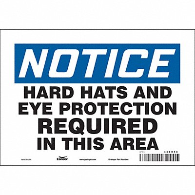 CONDOR 468R58 Safety Sign 7 in x 10 in Vinyl