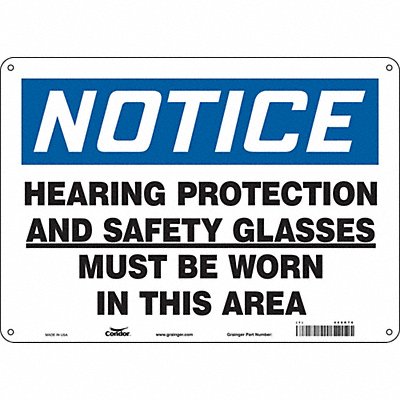CONDOR 468R76 Safety Sign 10 inx14 in Polyethylene