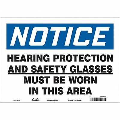 CONDOR 468R78 Safety Sign 10 in x 14 in Vinyl