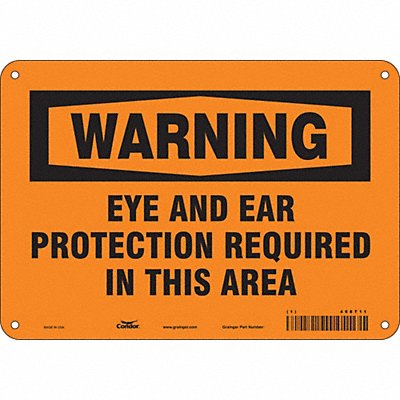 CONDOR 468T11 Safety Sign 7 in x 10 in Aluminum