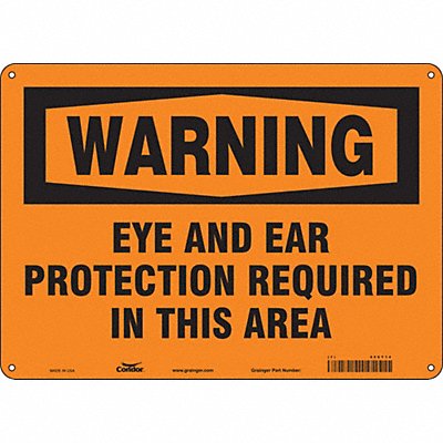 CONDOR 468T14 Safety Sign 10 in x 14 in Polyethylene