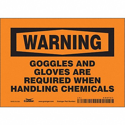 CONDOR 468T21 Safety Sign 5 in x 7 in Vinyl