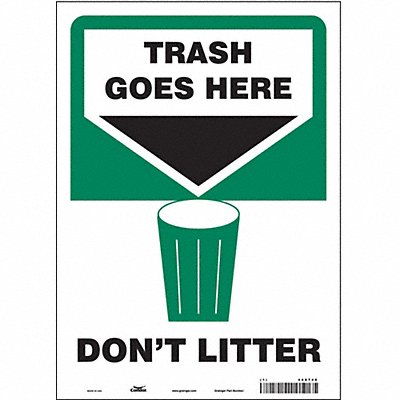 CONDOR 468T48 Safety Sign 14 in x 10 in Vinyl