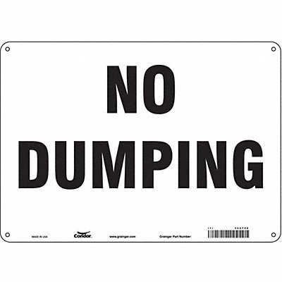 CONDOR 468T56 Safety Sign 10 in x 14 in Aluminum