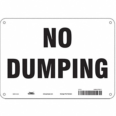 CONDOR 468T57 Safety Sign 7 in x 10 in Polyethylene