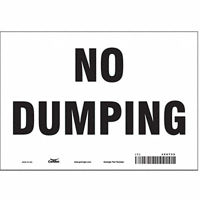 CONDOR 468T59 Safety Sign 7 in x 10 in Vinyl