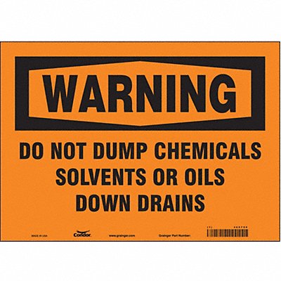CONDOR 468T86 Safety Sign 10 inx14 in Vinyl