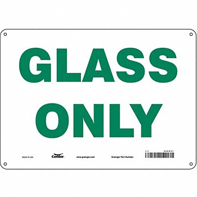 CONDOR 468U01 Safety Sign 10 in x 14 in Aluminum