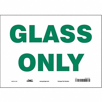 CONDOR 468U05 Safety Sign 10 in x 14 in Vinyl