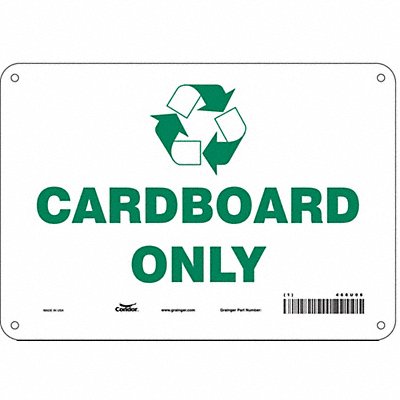 CONDOR 468U06 K0972 Safety Sign 7 in x 10 in Aluminum