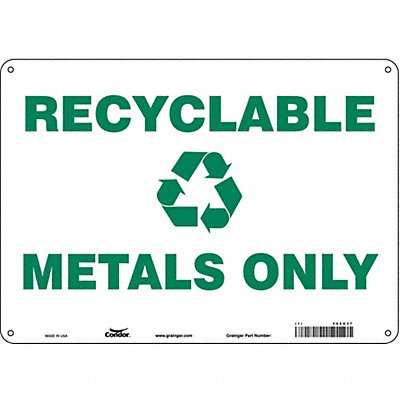 CONDOR 468U37 Safety Sign 10 in x 14 in Polyethylene