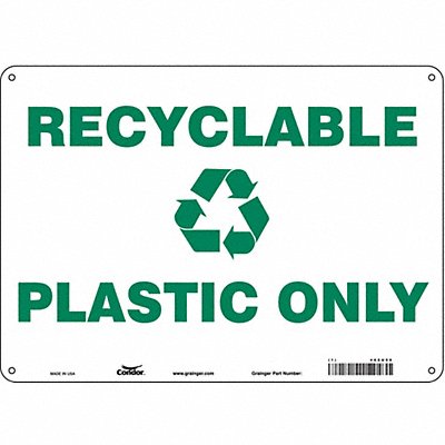 CONDOR 468U56 K0979 Safety Sign 10 in x 14 in Aluminum