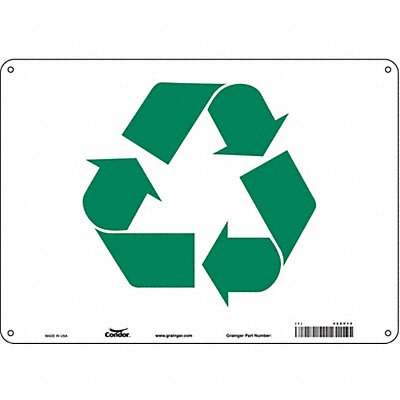 CONDOR 468V12 Safety Sign 10 in x 14 in Aluminum