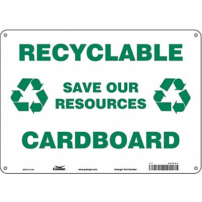 CONDOR 468V22 Safety Sign 10 in x 14 in Polyethylene