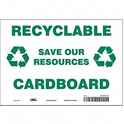 CONDOR 468V23 Safety Sign 7 in x 10 in Vinyl