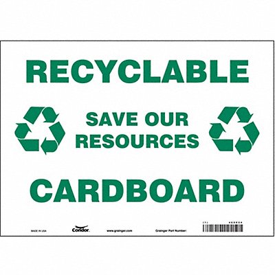 CONDOR 468V24 Safety Sign 10 in x 14 in Vinyl