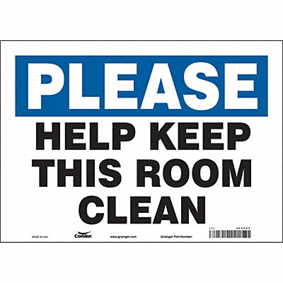 CONDOR 468V94 Safety Sign 10 in x 14 in Vinyl