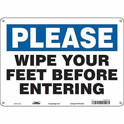 CONDOR 468W19 Safety Sign 10 in x 14 in Aluminum
