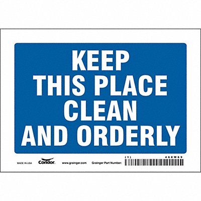 CONDOR 468W69 Safety Sign 5 in x 7 in Vinyl