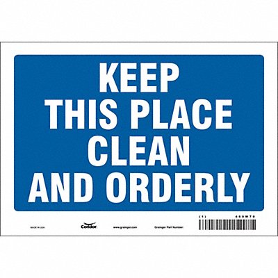CONDOR 468W70 Safety Sign 7 in x 10 in Vinyl