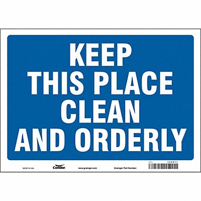 CONDOR 468W71 Safety Sign 10 in x 14 in Vinyl