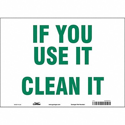 CONDOR 468X01 Safety Sign 10 in x 14 in Aluminum