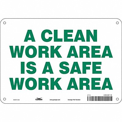CONDOR 468X13 J9885 Safety Sign 7 in x 10 in Aluminum