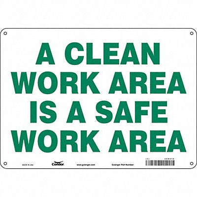 CONDOR 468X14 J9885 Safety Sign 10 in x 14 in Aluminum
