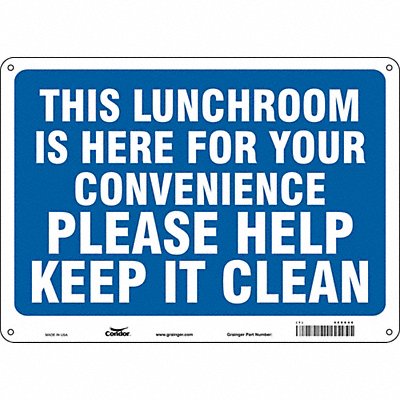 CONDOR 468X46 Safety Sign 10 in x 14 in Aluminum