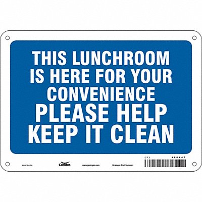 CONDOR 468X47 Safety Sign 7 in x 10 in Polyethylene