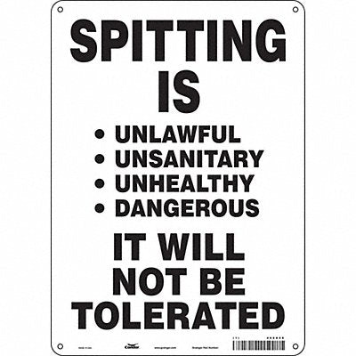 CONDOR 468X58 Safety Sign 14 in x 10 in Aluminum