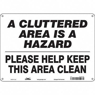 CONDOR 468X76 Safety Sign 10 in x 14 in Aluminum