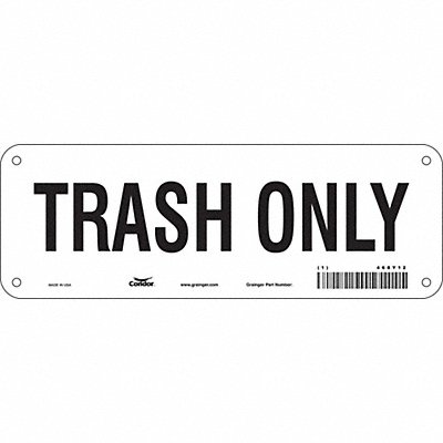 CONDOR 468Y12 Safety Sign 3 1/2 in x 10 in Aluminum