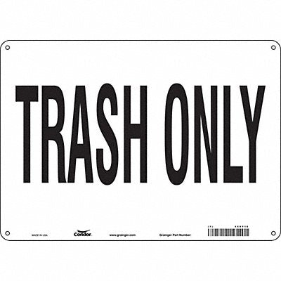 CONDOR 468Y16 Safety Sign 10 in x 14 in Aluminum