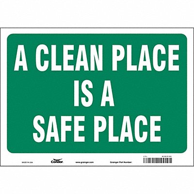 CONDOR 468Y52 Safety Sign 10 in x 14 in Vinyl