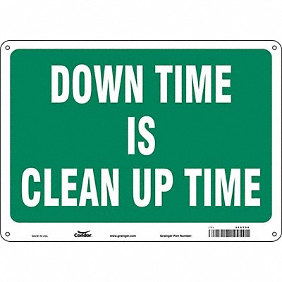 CONDOR 468Y56 Safety Sign 10 in x 14 in Polyethylene