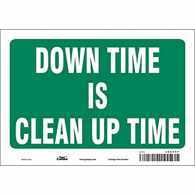 CONDOR 468Y57 Safety Sign 7 in x 10 in Vinyl